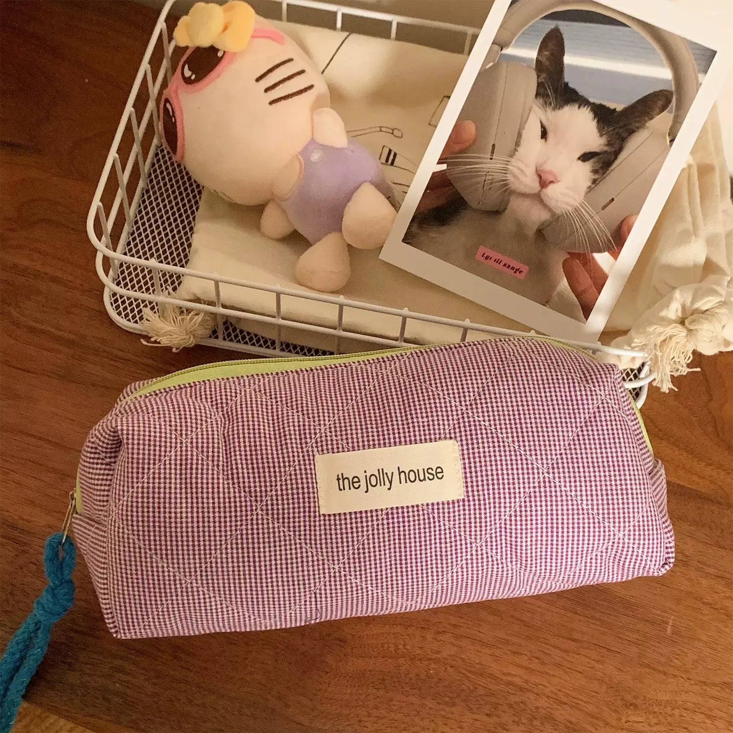 trousse motif coloré