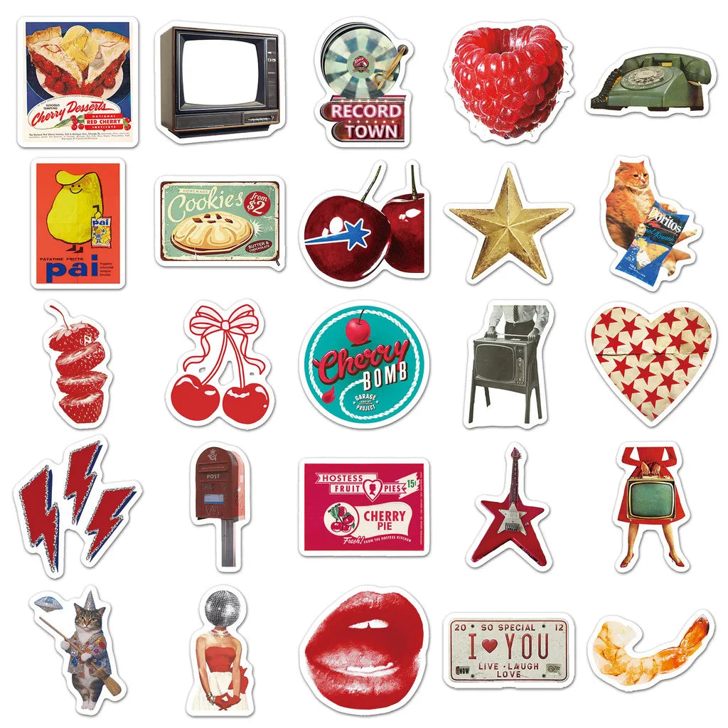 stickers vintage américain - 50Pcs