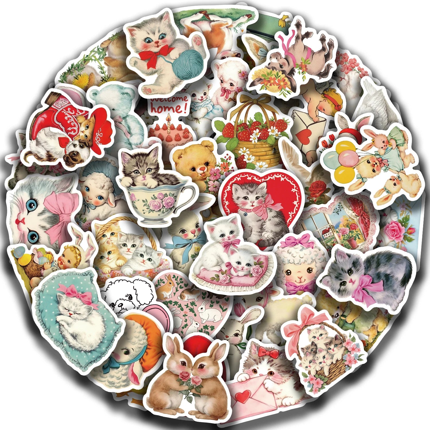 stickers animaux - 50pcs