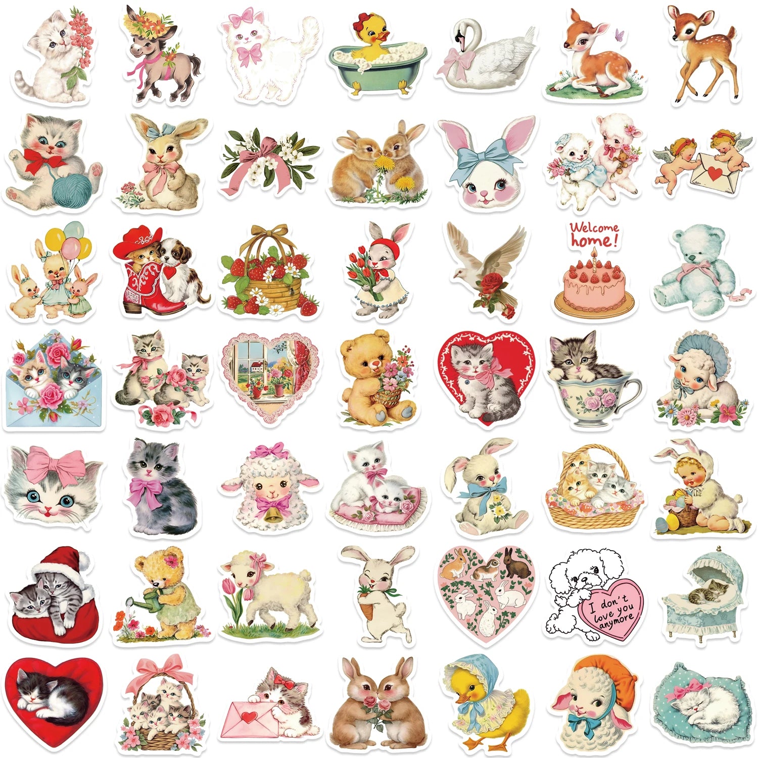 stickers animaux - 50pcs
