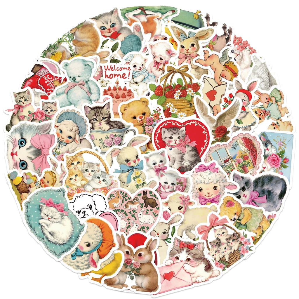 stickers animaux - 50pcs