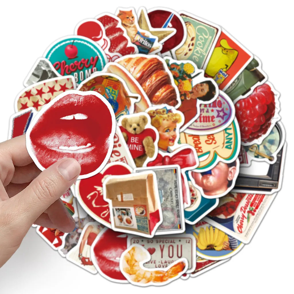 stickers vintage américain - 50Pcs